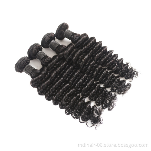 100% Virgin Hair Bundles Cuticle Aligned Hair Mink Brazilian Deep Wave Bundles Weave Human Hair Extensions